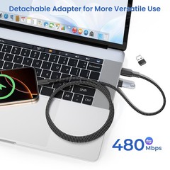 60W Fast USB-C Charger for Samsung Galaxy Z Fold/Flip with 6.6FT Cable
