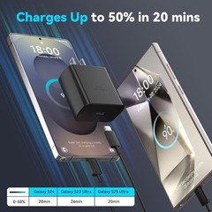 Type-C Charger Block 45W Super Fast for Samsung Galaxy Z Flip 7/Z Fold 6.6FT Cor