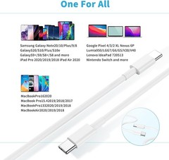 3-Pack 60W USB-C Fast Charger Cable for iPhone 16/15, 6FT