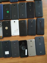 Lot of 50 Mixed Brand LG/SKY/BLU/hTC and other 32GB/16GB/8GB Smartphone For part