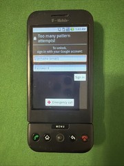 HTC Dream DREA100 Google G1 Black T-Mobile 1st Android Smartphone RARE, READ DES