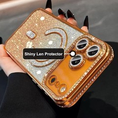 Glitter Diamond Magnetic Case for iPhone 17 Pro Max Clear Support Wireless Charg