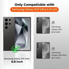Dark Green Magnetic Case for Samsung Galaxy S24 Ultra, Includes Screen Protector