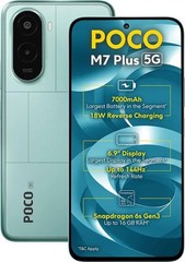 POCO M7 Plus 5G Aqua Blue 8gb 128GB 7000mAh Indian Global Version Unlocked