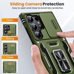 Samsung S24 Ultra Case,Magnetic Kickstand,Drop Tested,Military Grade-Olive Green