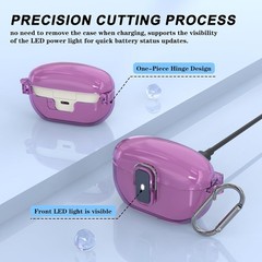 Sony WF-1000XM5 Case Cover, Clear Soft TPU Protective Earbuds Case with Carabine