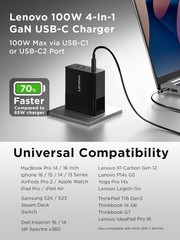100W USB-C Fast Charger Block for Thinkpad, MacBook, iPhone, Samsung 240W Cable