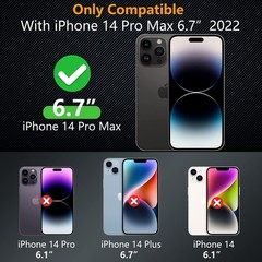 3+3 PCS Screen Protector & Camera Lens Protector for iPhone 14 Pro Max 6.7 Inch