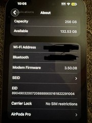 Apple iPhone 15 Pro Max 256GB Silver 6.5in Factory Unlocked (Used)