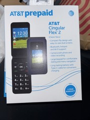 ✨AT&T Cingular Flex 2 4G LTE Senior Flip Phone – Easy Use, Large Buttons, Navy