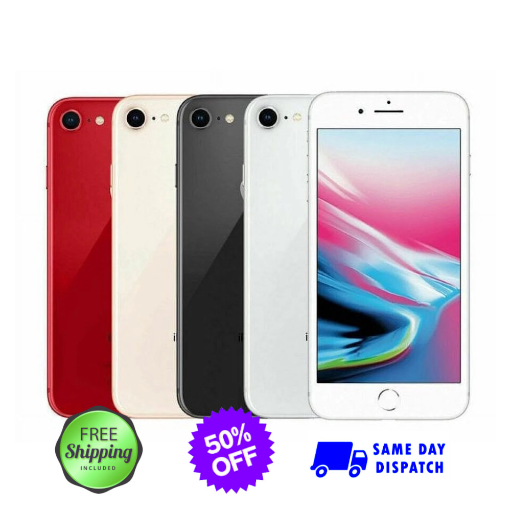 Apple iPhone 8 64GB 128GB -Gold Red Gray- Unlocked Verizon At&t 4G WiFi