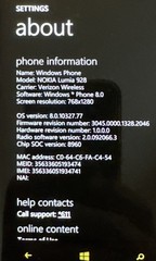 Nokia Lumia Icon 928 32GB White (Verizon) Fast Shipping Very Good Used