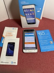 Samsung Galaxy Express 3 J120A 8GB White (AT&T) tested working original box