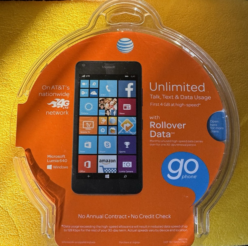 Microsoft Lumia 640 LTE – 8GB – Black (AT&T) Smartphone