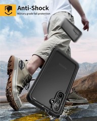 IP68 Rugged Waterproof and Dustproof Case for Samsung Galaxy A35 5G, Black/Clear