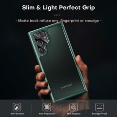 Samsung Galaxy S22 Ultra Case Clear Hard Back Shockproof Protective Cover Green