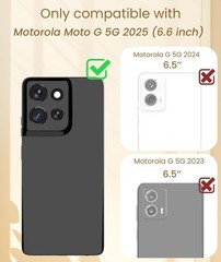 Motorola G 5G 2025 Case, Moto G 5G 2025 Case, 2X Screen Protector, Slim Soft TPU