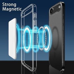 Transparent Shockproof iPhone Air Case, Magnetic, Compatible with Wireless Charg