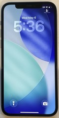 USED BLUE GSM UNLOCKED iPhone 12, 64GB A2172 MGEK3LL/A WITH 84% BATTERY HEALTH