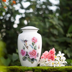 Hummingbird Printed Adult Cremation Urn | Large | 200 Cubic Inches | Multicolor