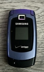 Samsung U340 Snap Verizon Blue Black Flip Cell Phone speakerphone mp3 Grade C