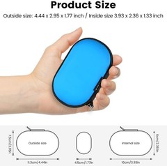 Earbud Case Holder Earphone Case Wired Headphone Storage Pouch Hard EVA Small Zi
