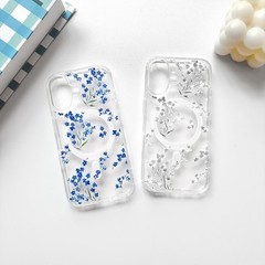 iPhone 17 Case Cute Clear Magnetic Floral Leaves Hard PC Back Shockproof Cover –