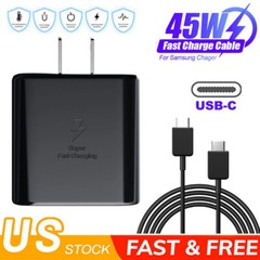 45w Type USB-C Super Fast Wall Charger +6FT Cable For Samsung Galaxy S20~24 Note