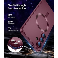 Samsung Galaxy S24 Plus Case with Camera Lens Protector, Slim Shockproof Silicon
