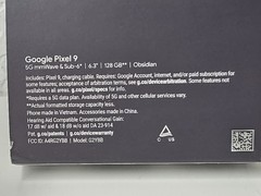 Google Pixel 9 G2YBB 128GB Obsidian 5G Open Box T-Mobile Locked 100% Battery