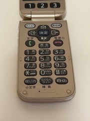 Fujitsu Good Condition Docomo F-08C Raku Raku Phone Gold Japanese Flip phone