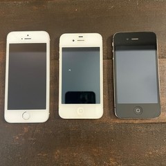 LOT of 3 Apple iPhone 4s IOS7 4S SE A1387 A1662 UNTESTED – PARTS ONLY
