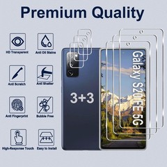 [3+3 Pack]HD Screen & Camera Lens Protectors for Samsung Galaxy S20 FE 5G, 9H