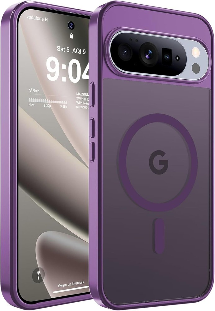 Magnetic Matte Case for Google Pixel 10/10 Pro 6.3-Inch Slim Translucent Hot Pin