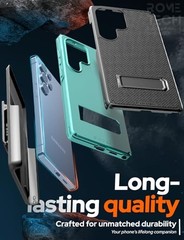 Samsung Galaxy S25 Ultra Case, Belt Clip Holster, Magnetic Stand – Black&Green