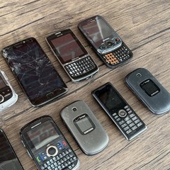 Lot of 12 Assorted Cell Phones Untested For Parts Repair Samsung LG Flip