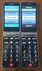 2 Unlocked Alcatel Jitterbug OneTouch, 4043S, Phone, Gray, Each Sold Separately