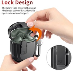 Google Pixel Buds A Case Cover [Front LED Visible] Shockproof Protective Case