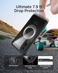 Strong Magnetic Case & Built-in Glass Screen Protector for Samsung Galaxy S25 Ed