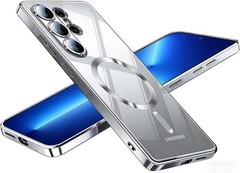 Magnetic Case for Samsung Galaxy S26 Plus with Camera Cover, Glossy Luxury Slim