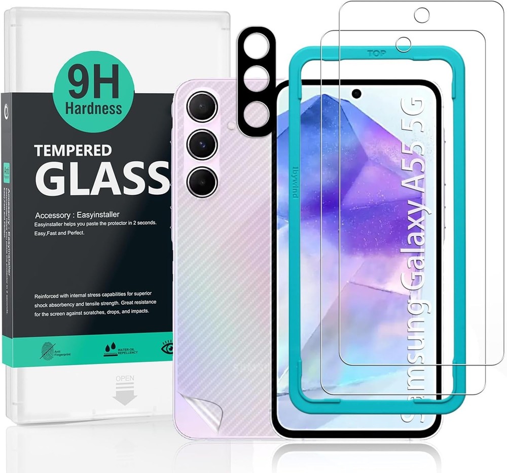 2PCS Screen Protector & Camera Lens Protector for Samsung Galaxy A55 5G 6.6 Inch