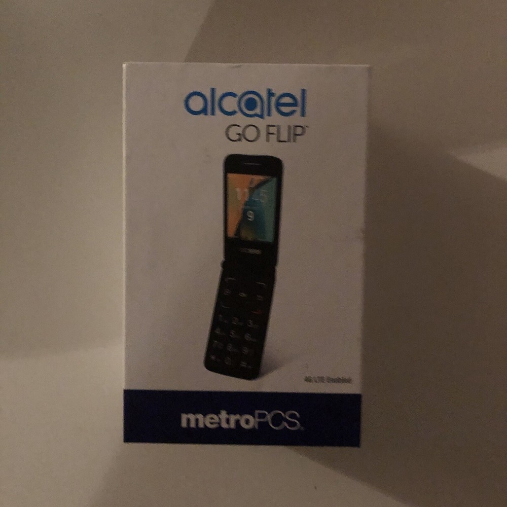 NEW! Alcatel GO FLIP 4044N W BLUE T-Mobile 4G LTE Easy to Use Senior Flip Phone