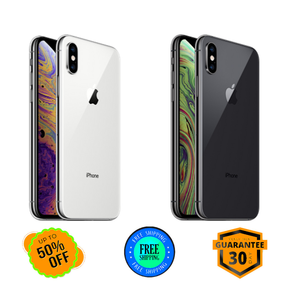 Apple iPhone XS 64GB|256GB -Silver/Gray- GSM Unlocked Verizon Att SmartPhone