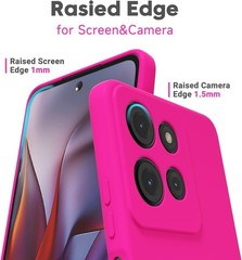 Neon Hot Pink Silicone Case for Motorola Moto G 2025, G Play 2026, G 2026 Phones