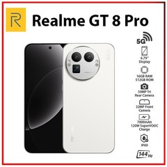 Realme GT 8 Pro 5G 16GB+512GB WHITE Dual SIM Global Ver. Android Cell Phone