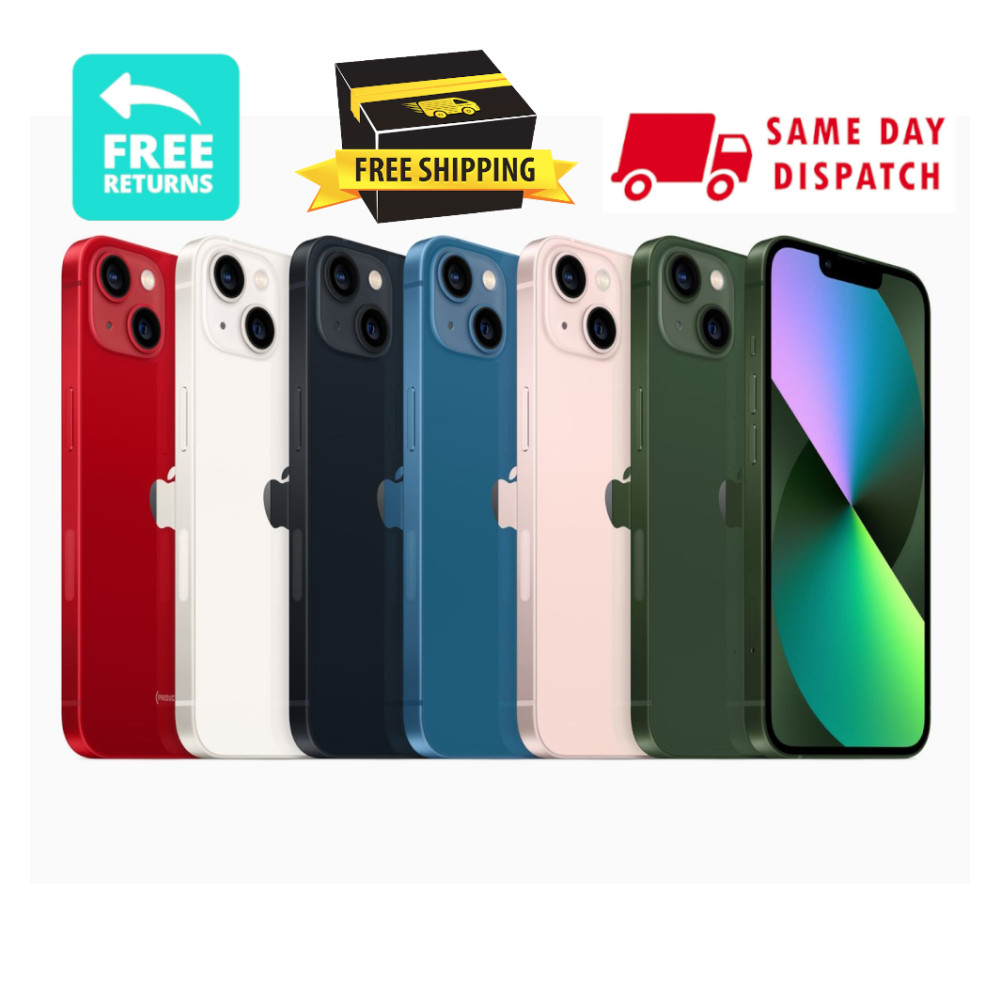 Apple iPhone 13 128GB 256GB 512GB Factory Unlocked Verizon T-Mobile Blue Pink