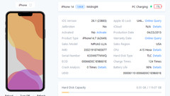 FULL POWER, GSM UNLOCKED MIDNIGHT iPhone 14, 128GB A2649 MPUA3LL/A FOR REPAIR