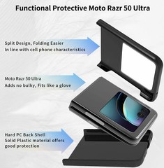 Motorola Razr Plus 2024 Case – Slim, Lightweight Hard PC Flip Cover with Fire Wa