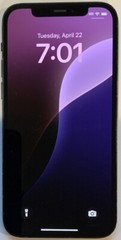 USED BLACK GSM UNLOCKED iPhone 12, 64GB A2172 MGEF3LL/A WITH 83% BATTERY HEALTH
