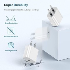 10ft 20W USB-C Fast Charger Adapter for iPhone 17 Pro Max/16 Pro Max